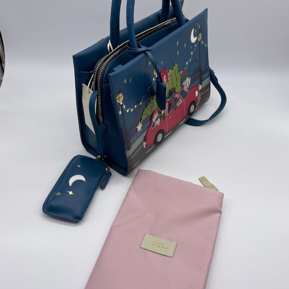 Radley London Driving Home For Christmas Medium Leather Satchel - Picture 13 of 16